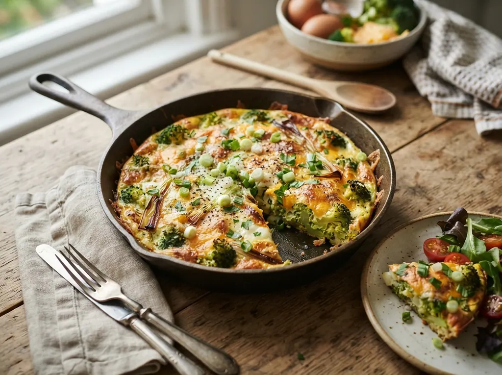 Broccoli and Cheddar Frittata
