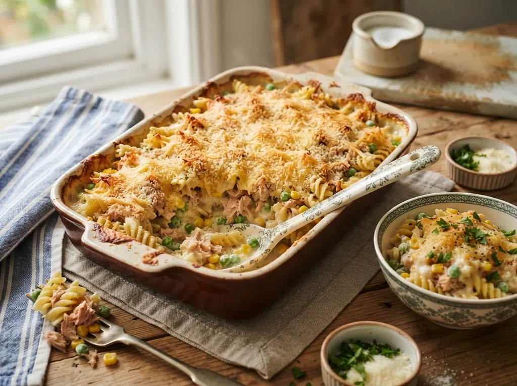 Creamy Tuna and Sweetcorn Pasta Bake