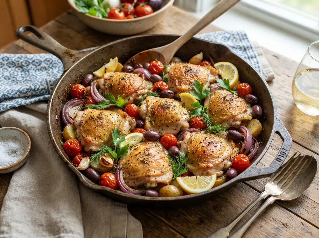 One-Pan Mediterranean Chicken Thighs
