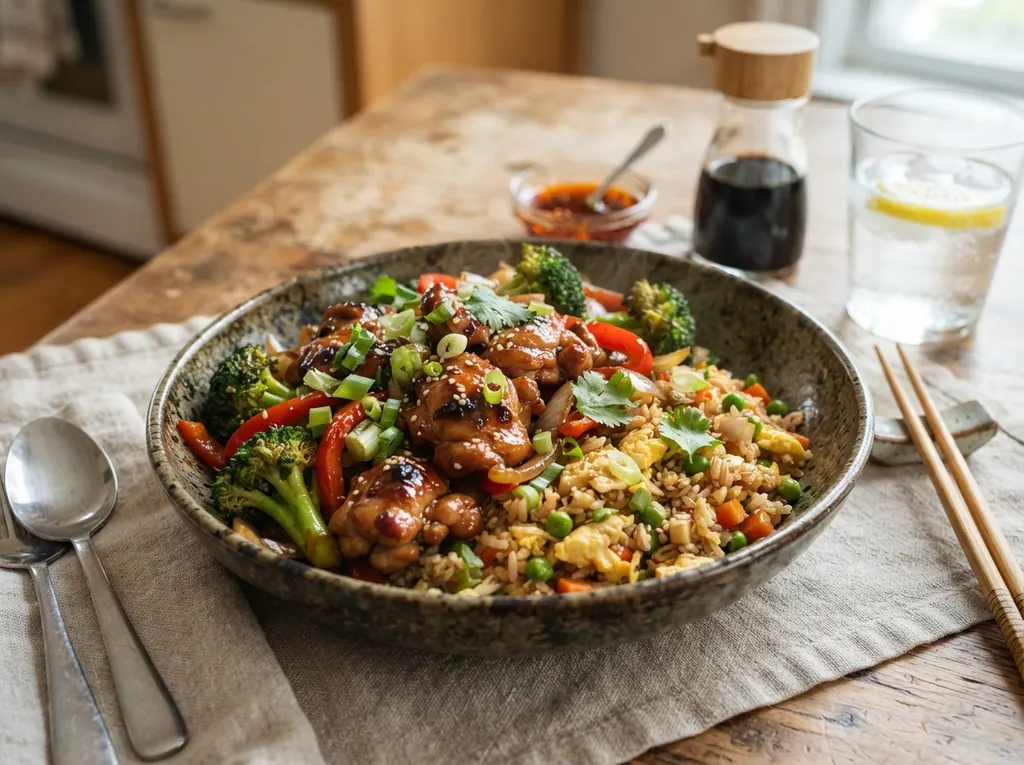 Ginger Chicken and Egg Fried Rice