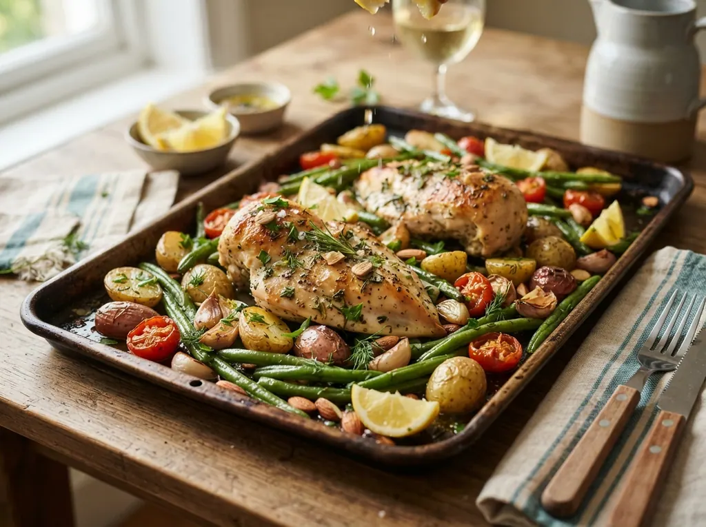 Lemon Garlic Roasted Chicken and Vegetables