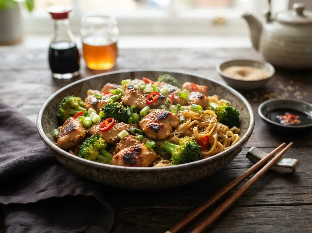 Honey Garlic Chicken and Broccoli Stir-Fry