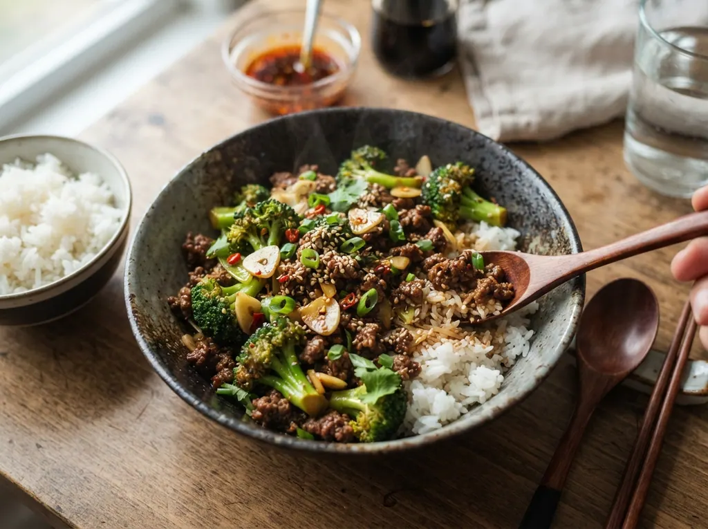 Ground Beef and Broccoli Stir-Fry