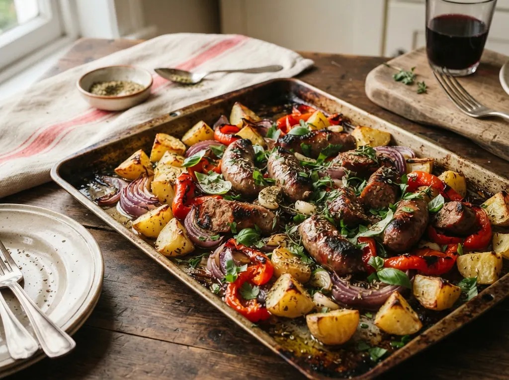 Rustic Italian Sausage and Potato Traybake