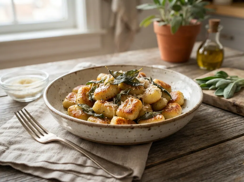 Crispy Potato Gnocchi with Sage Butter