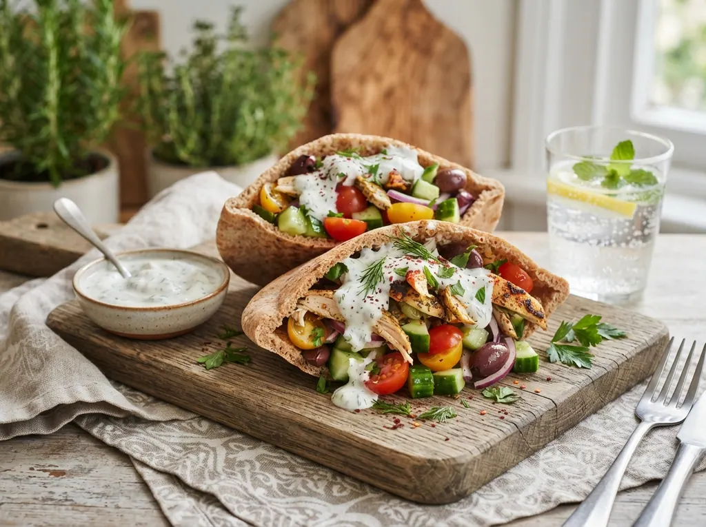 Mediterranean Chicken Pitta Pockets