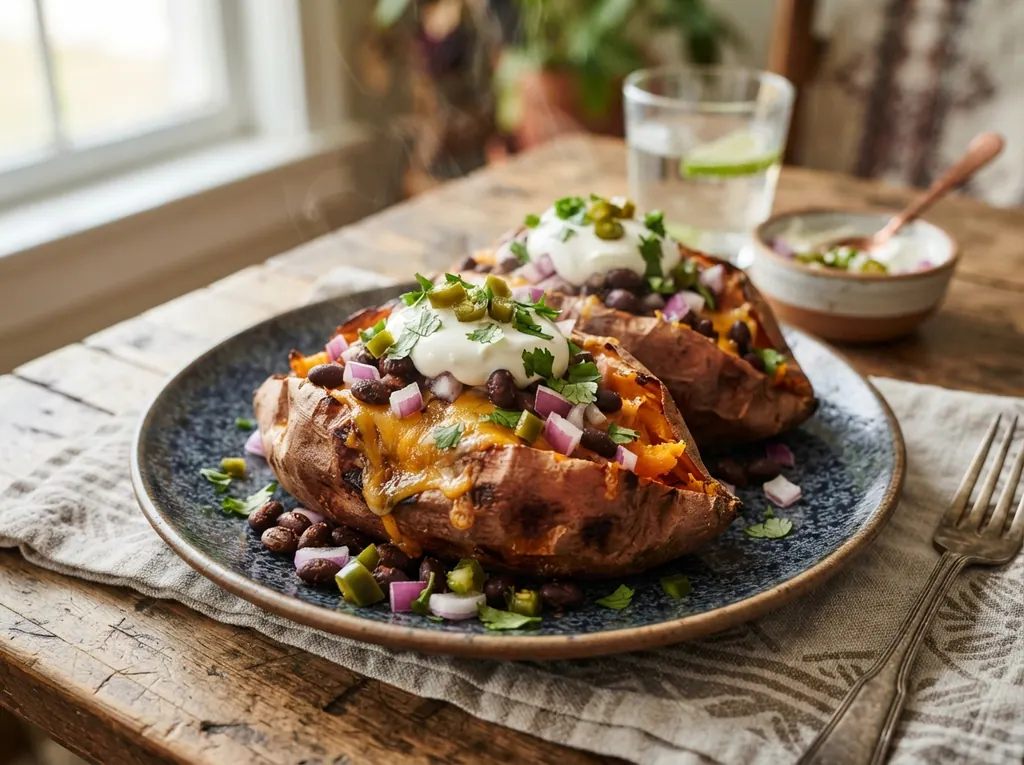 Loaded Roasted Sweet Potatoes