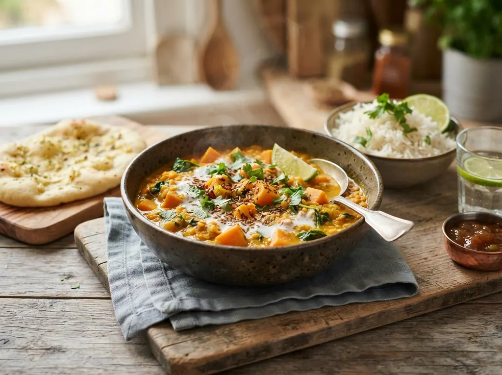 Creamy Sweet Potato and Lentil Curry