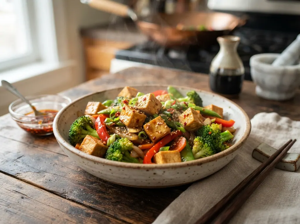Crispy Tofu and Broccoli Stir-Fry