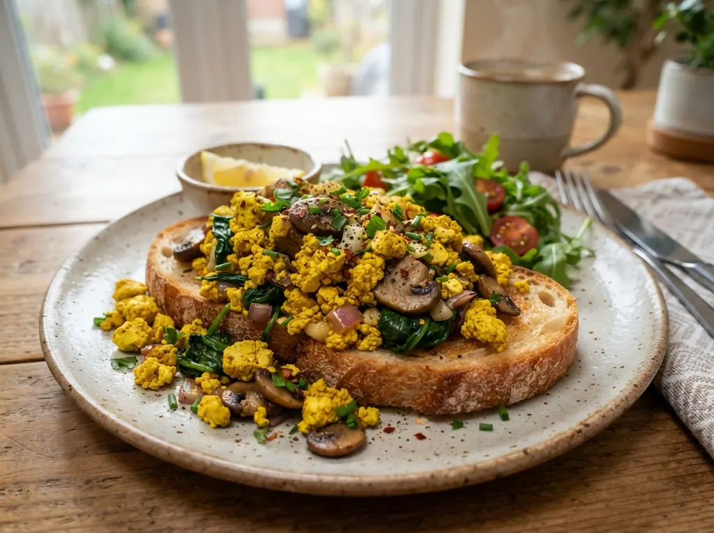Turmeric Tofu Scramble on Toast