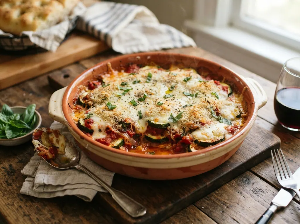 Baked Zucchini Tomato Gratin